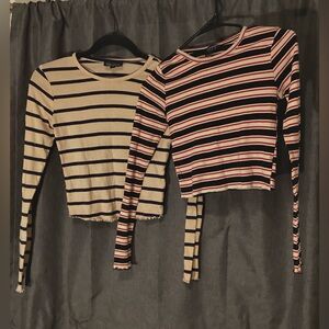 BOGO TopShop long-sleeve crop shirt for fall